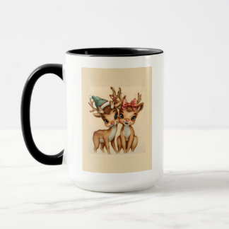 Cute Reindeer Couple Christmas Mug | Holiday Gift Mugg
