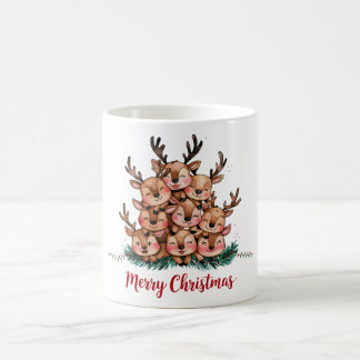 Cute Reindeer God jul Kaffemugg