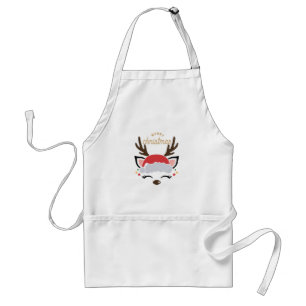Cute Reindeer - God jul Vuxen Apron Förkläde
