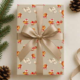 Cute Reindeer Holiday Presentpapper