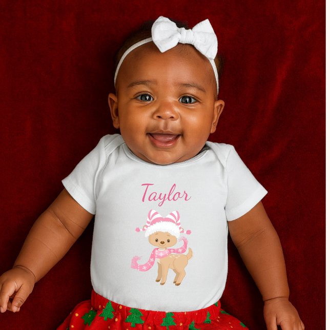 Cute Reindeer i rosa T-shirt (Skapare uppladdad)