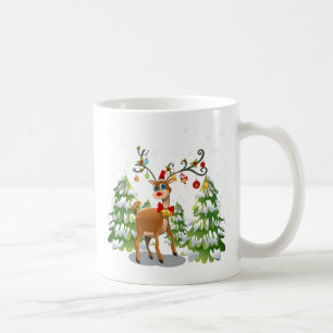 Cute Reindeer i Snö Kaffemugg