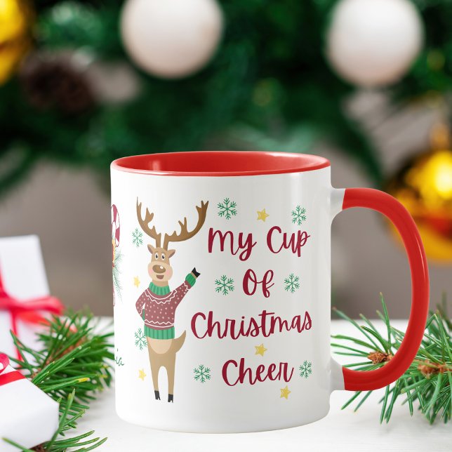 Cute Reindeer-julCheer Mugg (Skapare uppladdad)