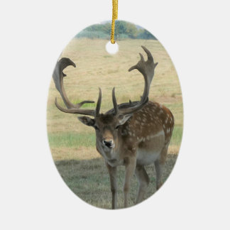 Cute Reindeer Julgransprydnad Keramik