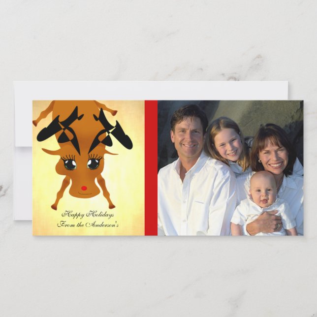 Cute Reindeer Julkort (Framsida)