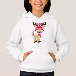 Cute Reindeer, Little Reindeer, Red Hat, Scarf T Shirt