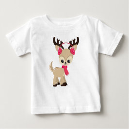 Cute Reindeer, Little Reindeer, Red Scarf T Shirt