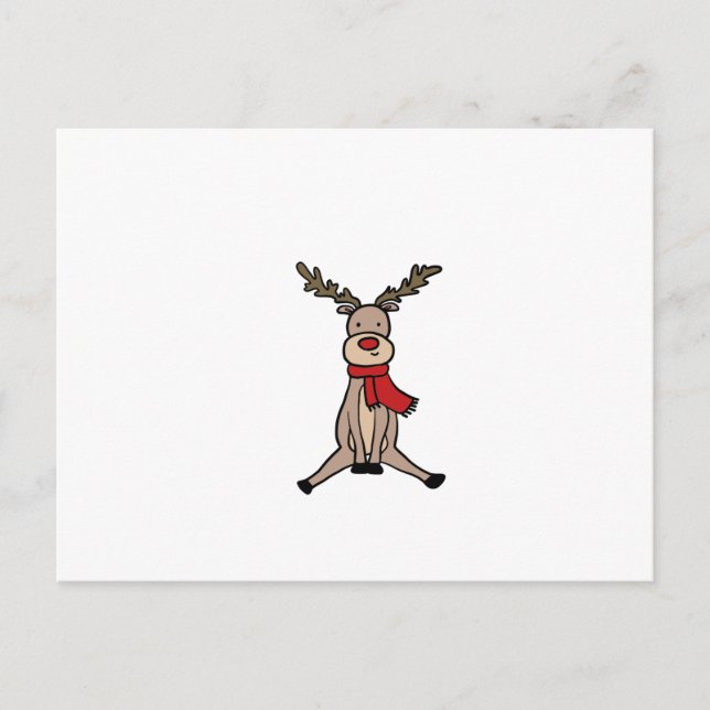 CUTE REINDEER, Rudolph Vykort (Framsida)