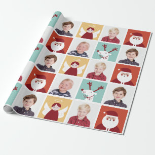 Cute Reindeer, Santa och Angel Blocks Presentpapper
