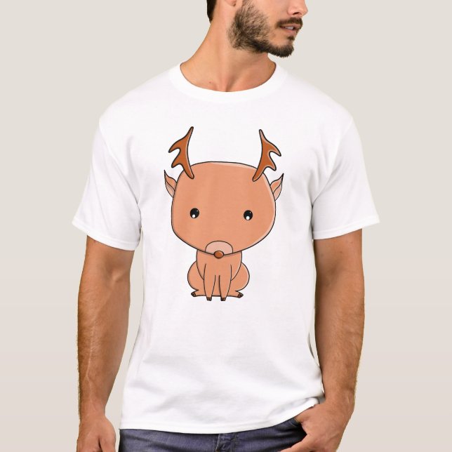 Cute Reindeer T Shirt (Framsida)