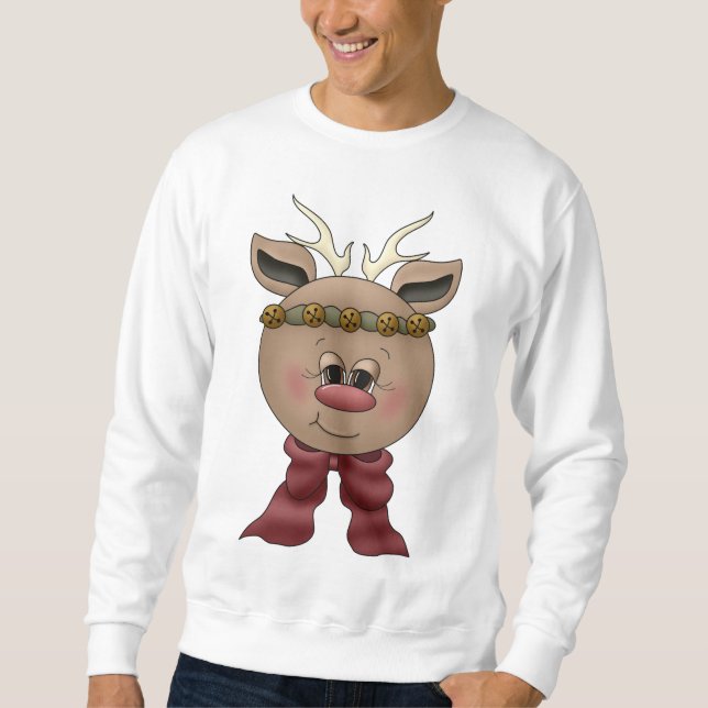 Cute Reindeer Tshirts och Gifts Sweatshirt (Framsida)