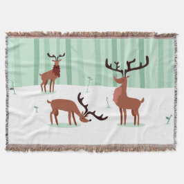 Cute Reindeers slänger filt