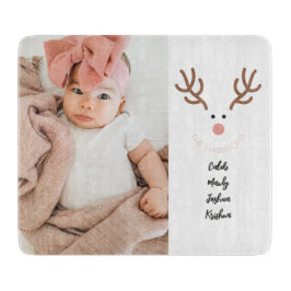 Cute ReindeFamily Namn Anpassningsbar Cets Board
