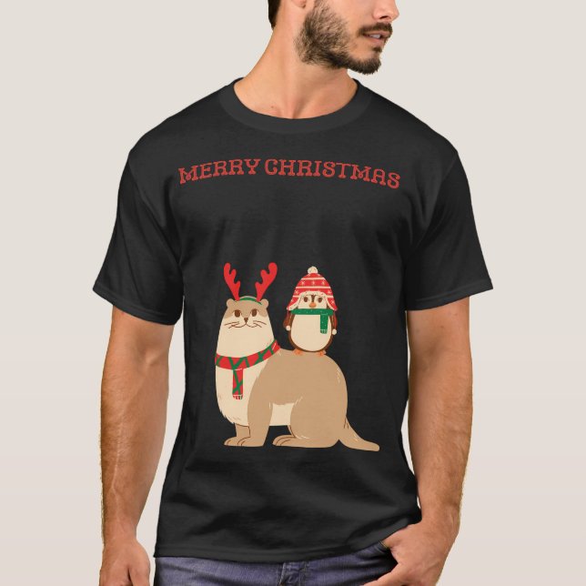 Cute Reindetter med Penguin T Shirt (Framsida)