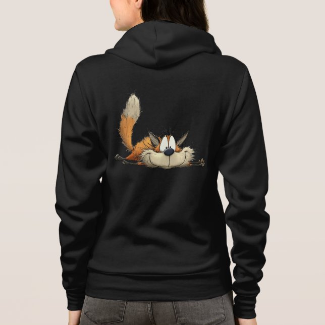 Cute Relaxed Fox Cartoon T Shirt (Baksida)