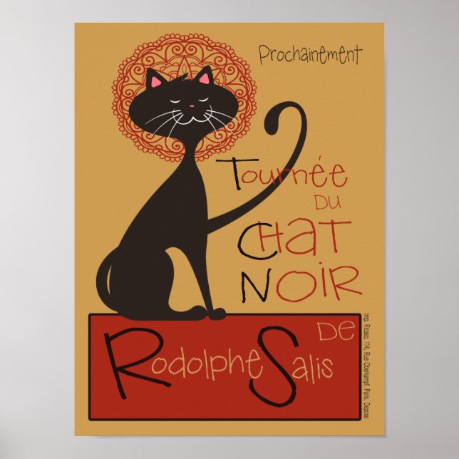 Cute Remake of Le Chatta Noir Black Cat Poster (Framsidan)