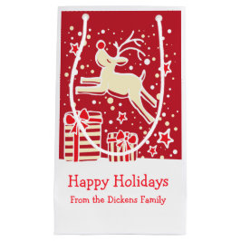 Cute renar som pranserar över julklappar