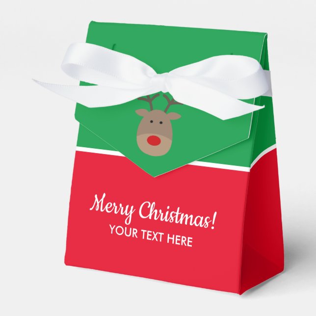 Cute renar tecknad anpassningsbar - stora  jul par presentaskar (Framsidan Sidan)