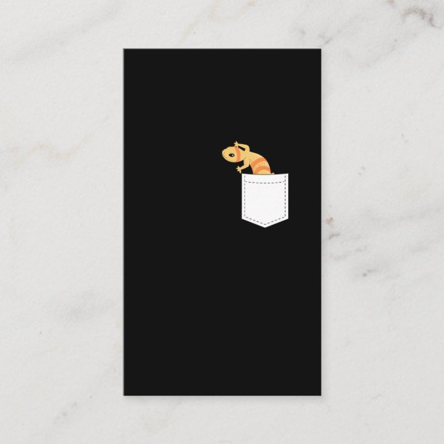 Cute Reptile Funny Leopard Gecko Visitkort (Framsida)