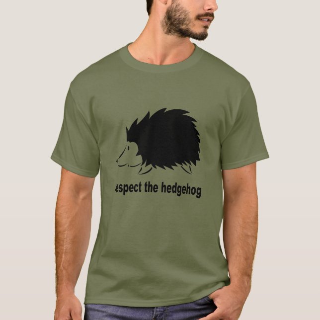 Cute Respekt för Hedgehog T Shirt (Framsida)