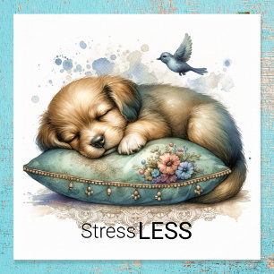 Cute Restless Puppy Stressar mindre Poster