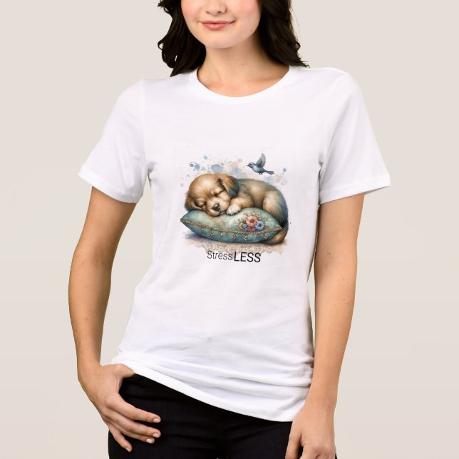 Cute Restless Puppy Stressar mindre T Shirt (Framsida)