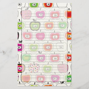 Cute retro apple mönster brevpapper
