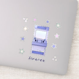 Cute Retro Arcade Game Barns födelsedag Klistermärken