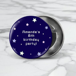 Cute Retro Arcade Game Barns födelsedag Knapp