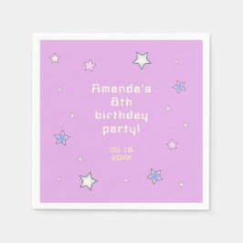 Cute Retro Arcade Game Barns födelsedag Pappersser Pappersservett