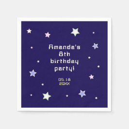 Cute Retro Arcade Game Barns födelsedag Pappersser Pappersservett