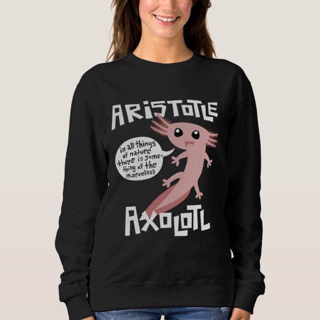 Cute Retro Axolotl  Aristotle Quote Greek Philosop T Shirt (Framsida)