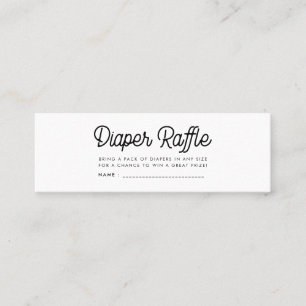 Cute retro babyduschblare Rafle biljett