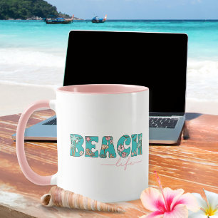 Cute Retro Beach Life-kaffe Mugg