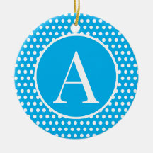 Cute Retro Blue brev Polka dots