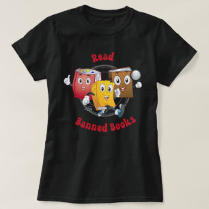 Cute Retro Bokar - Läs förbjuden Bokar T Shirt