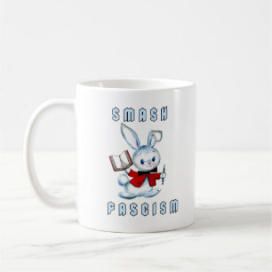 Cute Retro Bunny - Smash Fascism Kaffemugg