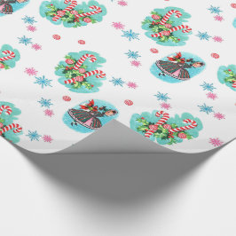 Cute Retro Candy cane jul Papprare Presentpapper