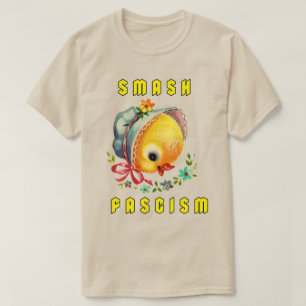 Cute Retro-Chicken - Smash Fascism T Shirt