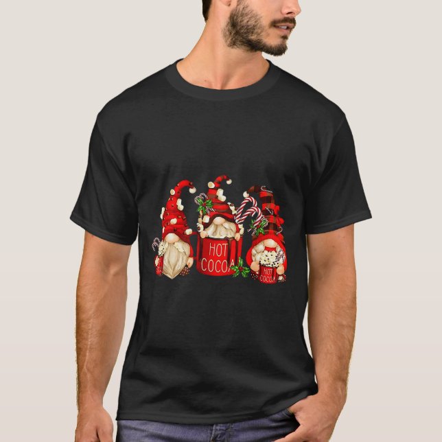 Cute Retro Chocolate Hot Cocoa Mug Funny Gnomes Ch T Shirt (Framsida)