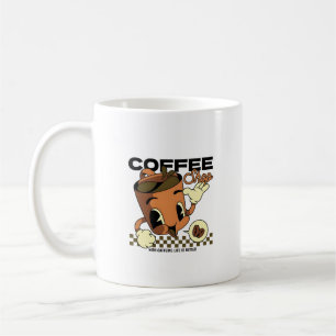 Cute Retro Coffee Kopp Character - Coffee Shop