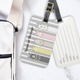 Cute Retro Colorful Llamas Girl Kids Bagagebricka