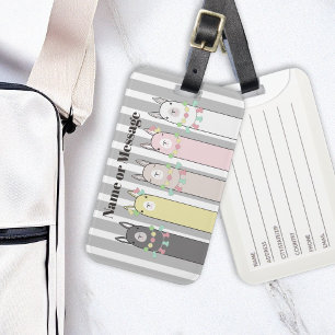 Cute Retro Colorful Llamas Girl Kids Bagagebricka