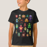 Cute Retro Colorful Robot Collection T Shirt<br><div class="desc">Hoppas du gillar det 9</div>