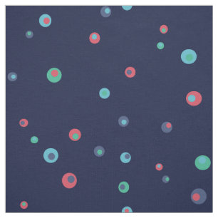 Cute retro colorororboblått polka dots mönster tyg