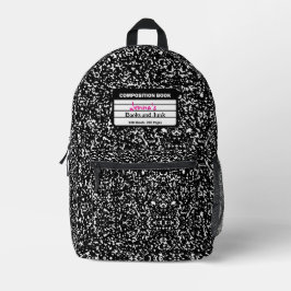 Cute Retro Composition för anteckningsbok Skriv ut