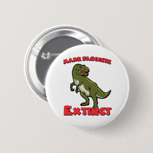 Cute Retro Dinosaur - Utdöda fascister Knapp