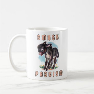 Cute Retro Donkey - Smash Fascism Kaffemugg