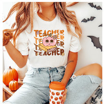 Cute Retro Fall Teacher Pumpkin Halloween