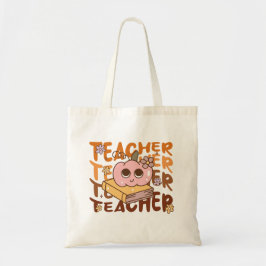 Cute Retro Fall Teacher Pumpkin Halloween Tygkasse